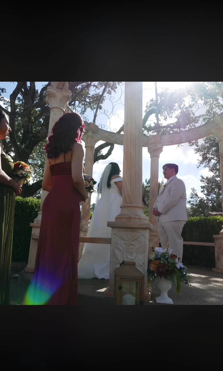 Wedding ceremony moment with music by DJ Lady T